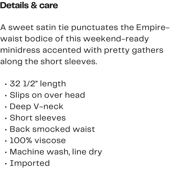 Free People Everyone’s Favorite Mini Dress Blue Floral with delicate tie NWT S M - Picture 6 of 11